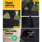 i.Pet Pet Stroller Dog Carrier Foldable Pram 3 IN 1 Middle Size Black